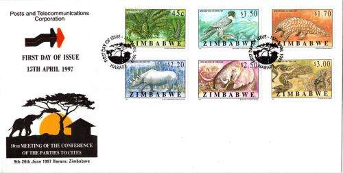 Zimbabwe - 1997 CITES Meeting FDC SG 942-947