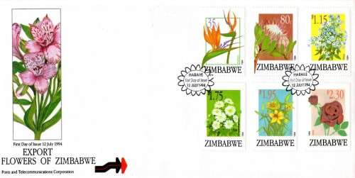 Zimbabwe - 1994 Export Flowers FDC SG 876-881