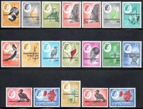 Swaziland - 1968 Independence Set MNH SG 142-160