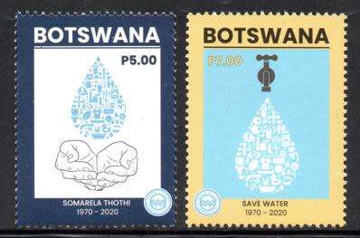Botswana - 2020 Water Utilities 50th Anniversary Set MNH