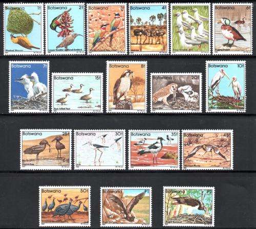 Botswana - 1982 Definitive Issue Birds Set MNH SG 515-532