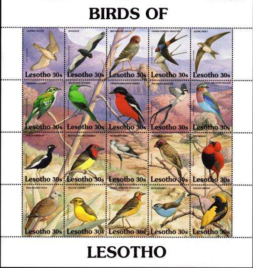 Lesotho - 1992 Birds Sheetlet MNH SG 1064a