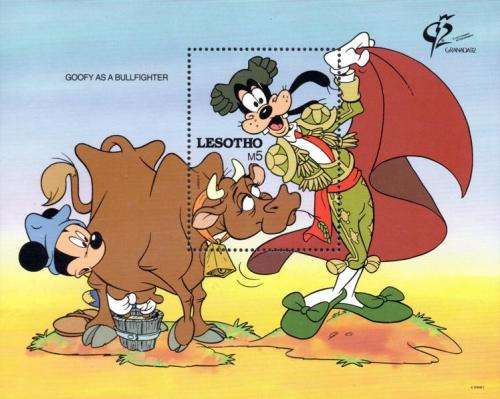 Lesotho - 1992 Granada 92 Disney Set & MS MNH SG 1089-1093