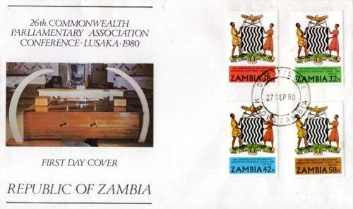 Zambia - 1980 Commonwealth Parliamentary Conference FDC SG 321-324