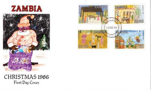 Zambia - 1986 Christmas FDC SG 468-471