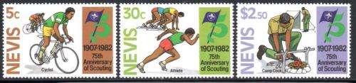 Nevis - 1982 75th Anniversary of Boy Scout Movement Set MNH SG 91-93