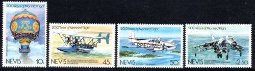Nevis - 1983 Bicentenary of Manned Flight SPECIMEN Set MNH SG 122-125