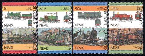Nevis - 1985 Railway Locomotives SPECIMEN Set MNH SG 277-284