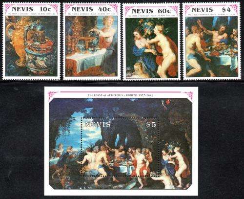 Nevis - 1991 350th Death Anniversary of Rubens Set & MS MNH SG 573-577