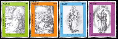 Nevis - 1991 Drawings by Albrecht Durer Set & MS MNH SG 641-645