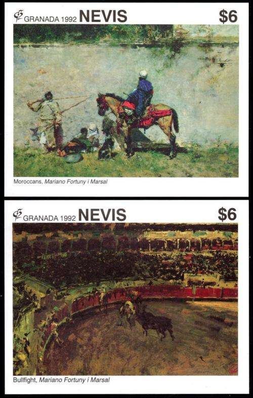 Nevis - 1992 Granada 92 Spanish Paintings Set & MS MNH SG 669-677