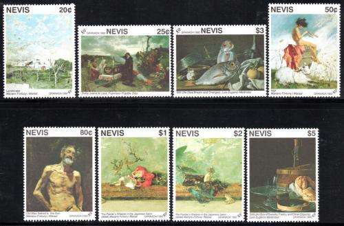 Nevis - 1992 Granada 92 Spanish Paintings Set & MS MNH SG 669-677