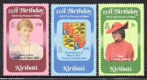 Kiribati - 1982 21st Birthday of Princess of Wales Set MNH SG 183-185