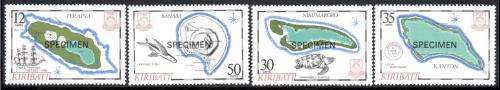 Kiribati - 1984 Island Maps SPECIMEN Set MNH SG 215-218