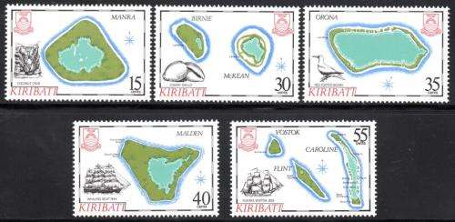 Kiribati - 1986 Island Maps Set MNH SG 256-260
