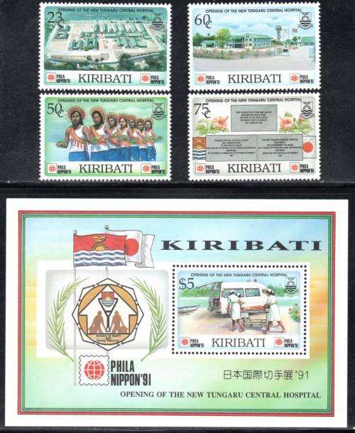 Kiribati - 1991 Phila Nippon '91 Set & MS MNH SG 368-372
