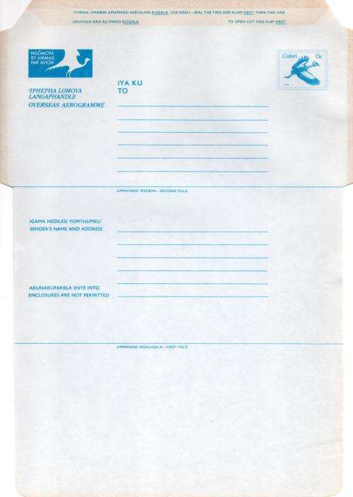 Ciskei - 1981 Birds 15c Overseas Aerogramme Mint