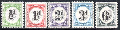 SWA - 1931 Postage Due Set MNH SACC 46-50