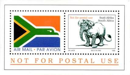 South Africa - 1996 Big Five in One Media Release MNH