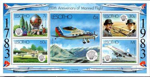 Lesotho - 1983 Bicentenary of Manned Flight MS MNH SG 549