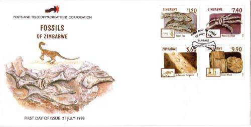 Zimbabwe - 1998 Fossils FDC SG 970-973