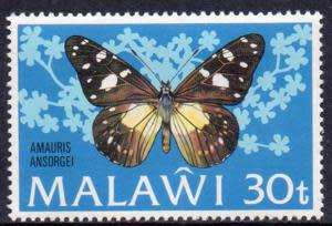Malawi - 1973 Butterflies 30t Corrected MNH SG 433