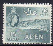 Aden - 1959 QEII 15c greenish grey MNH SG 53