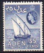Aden - 1958 QEII 35c deep blue MNH SG 57