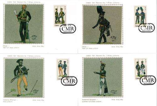 Ciskei - 1984 British Military Uniforms (2nd series) Silk Maxi Card Set