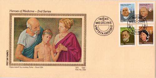 Transkei - 1983 Heroes of Medicine (2nd series) Silk FDC