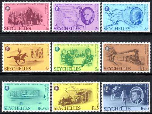 Seychelles - 1976 Bicentenary of American Revolution Set MNH SG 383-391