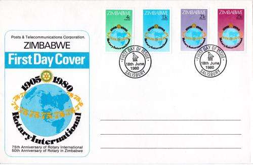 Zimbabwe - 1980 75th Anniversary of Rotary International FDC SG 591-594