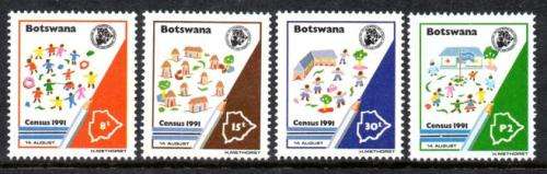 Botswana - 1991 Census p14.5 Set MNH SG 713a-716a