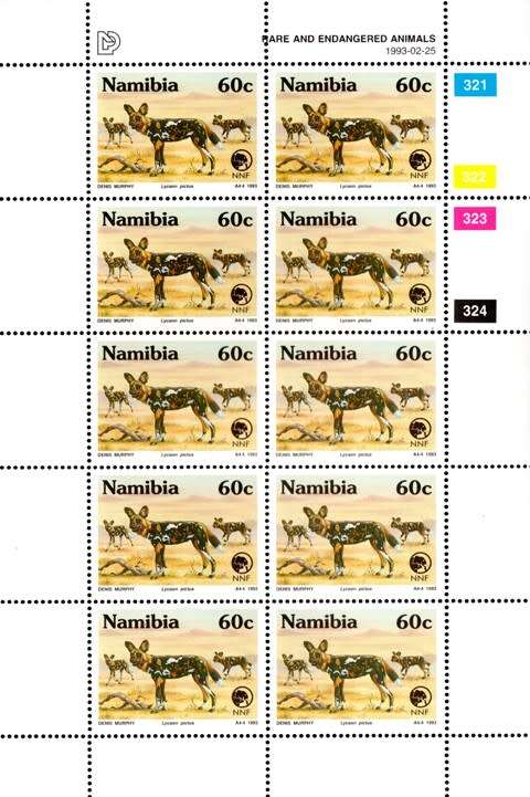 Namibia - 1993 Rare and Endangered Animals Sheet Set MNH SACC 69-72