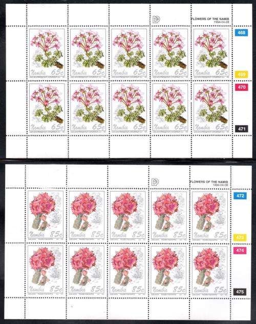 Namibia - 1994 Flowers of the Namib Sheet Set MNH SACC 108-111