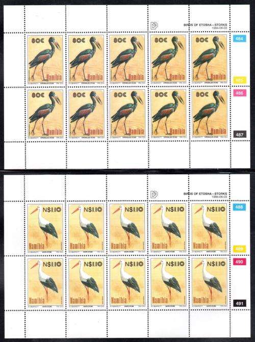 Namibia - 1994 Storks Sheet Set MNH SACC 112-115