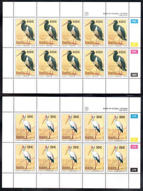Namibia - 1994 Storks Sheet Set MNH SACC 112-115