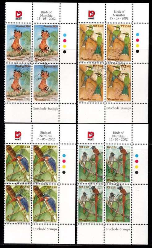 Namibia - 2002 Birds Control Block Set Used SACC 391-394