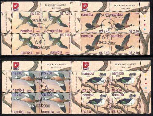 Namibia - 2000 Ducks Control Block Set Used SACC 318-321