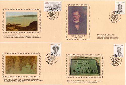SWA - 1983 Centenary of Luderitz Silk Maxi Card Set