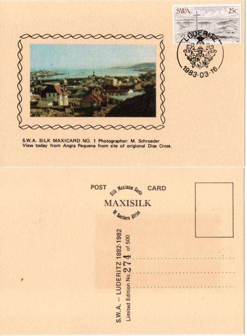 SWA - 1983 Centenary of Luderitz Silk Maxi Card Set