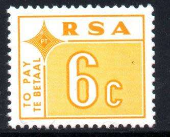 South Africa - 1972 Postage Due 6c Phosphorescent Paper MNH SACC 66a