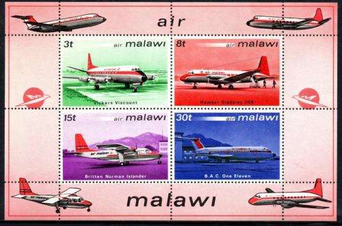 Malawi - 1972 Air Malawi Aircraft MS MNH SG 412
