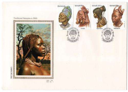 SWA - 1982 Traditional Headdresses Silk FDC