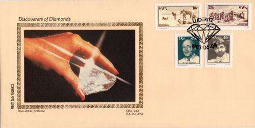 SWA - 1983 75th Anniv of Discovery of Diamonds Silk FDC
