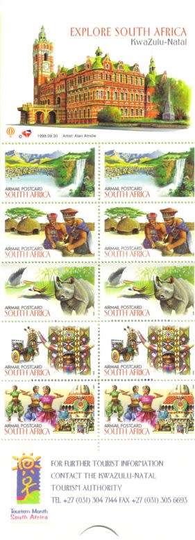 South Africa - 1998 Explore SA - KwaZulu-Natal Booklet SACC 1140