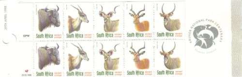 South Africa - 1998 Redrawn 6th Sable Antelope Booklet SACC 1094