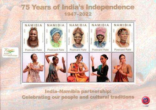 Namibia - 2022 75 Years India Independence Personalised Sheet MNH