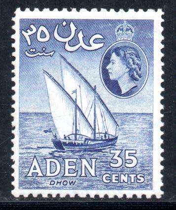 Aden - 1958 QEII 35c deep blue MH SG 57