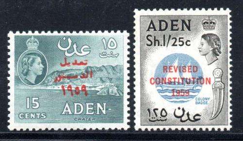 Aden - 1959 Revised Constitution Set MH SG 74-75